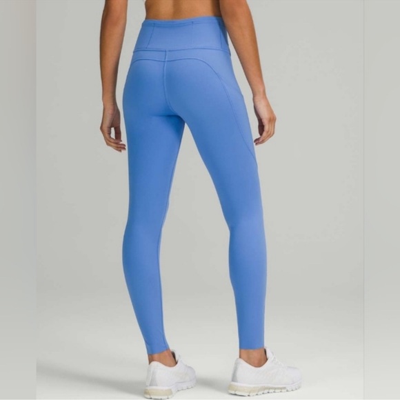 Lululemon Fast and Free High Rise Tight 28" Blue Nile Color Size 8 - Picture 5 of 7